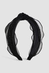 Lacy Black Headband