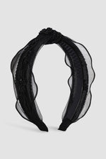 Lacy Black Headband