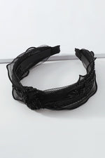 Lacy Black Headband