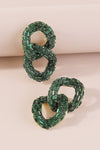 Green Chain Earrings