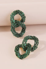 Green Chain Earrings
