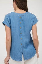 Denim Buttons Top