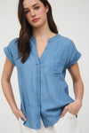 Denim Buttons Top