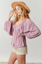Solid Babydoll Top
