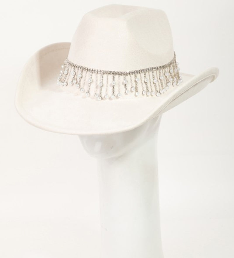 Diamonds and Pearls Cowgirl Hat
