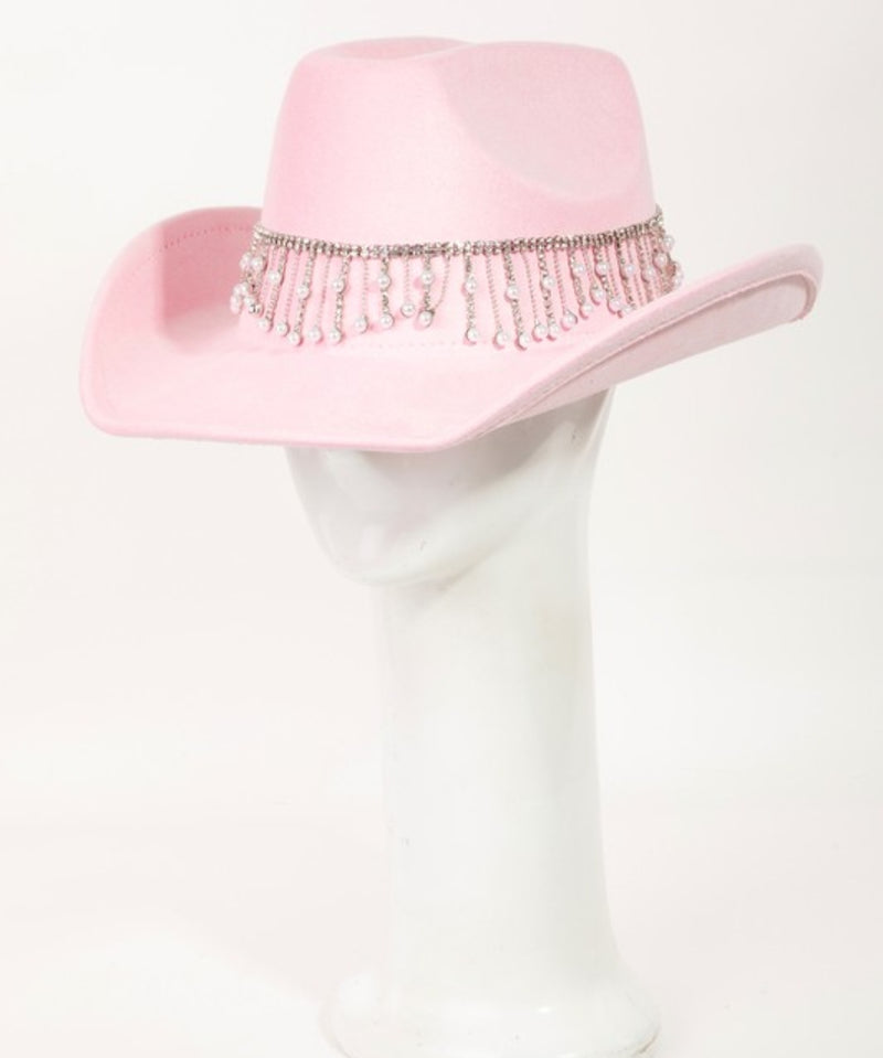Diamonds and Pearls Cowgirl Hat