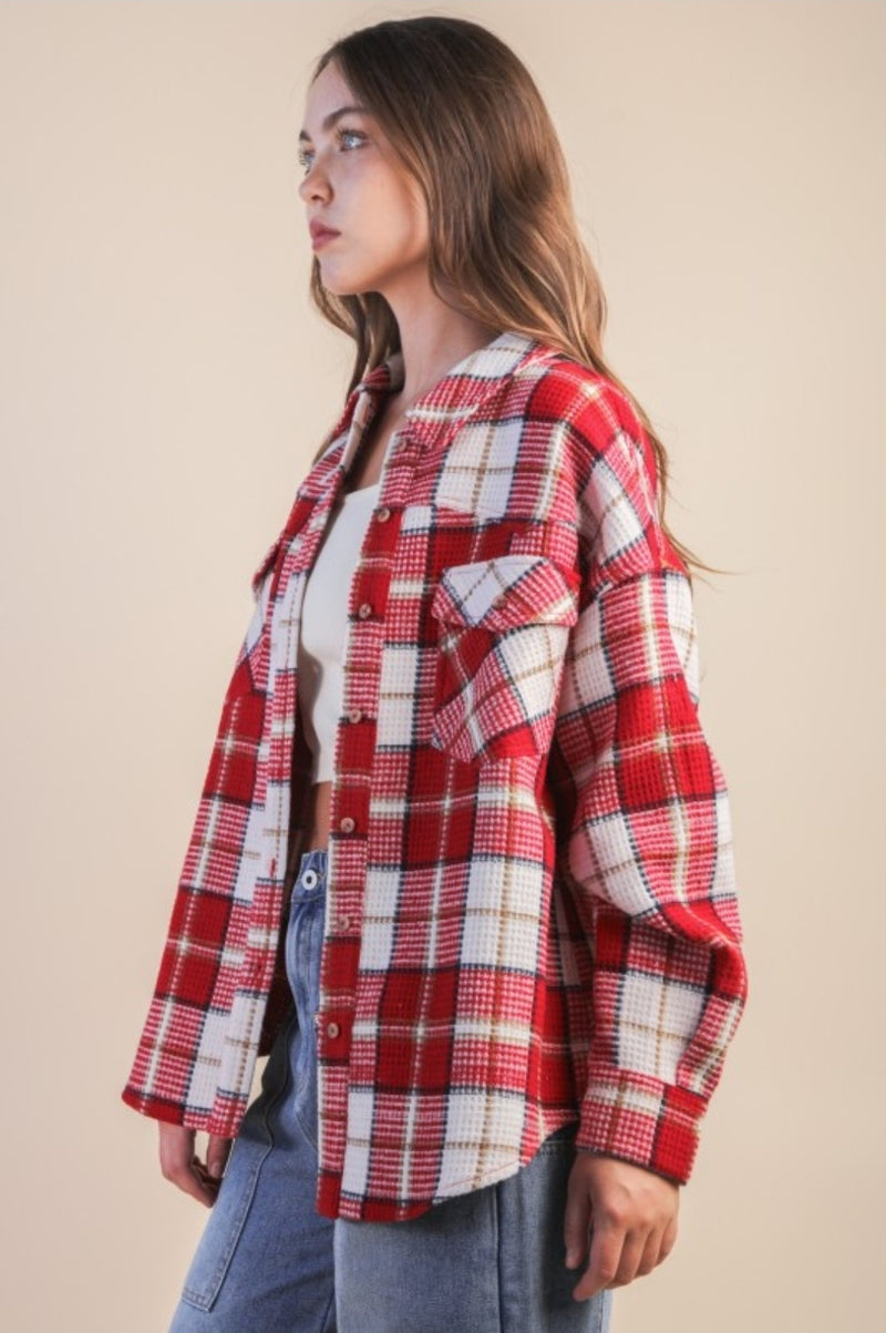 Plaid Thermal Shacket