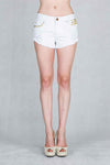 White Stud Shorts