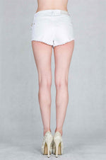 White Stud Shorts