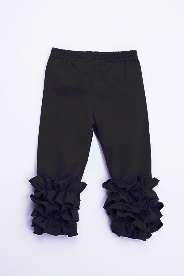 Black Ruffle Bottoms