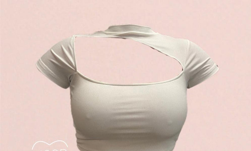 Ripped Front Crop Top