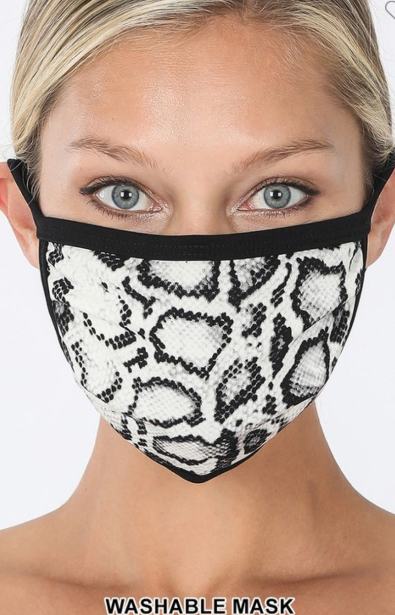 Snake Print Mask