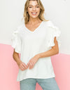 Spring Ruffle Top (Plus)