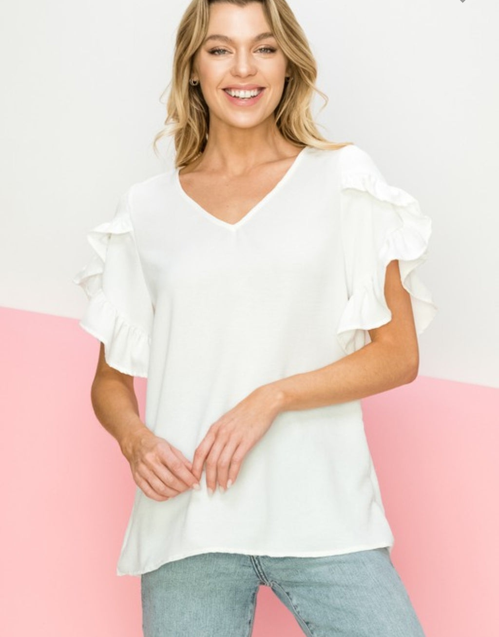 Spring Ruffle Top (Plus)